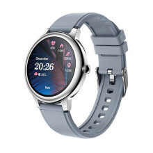 Montre connectée pour femme avec écran LED rond et suivi du sommeil
