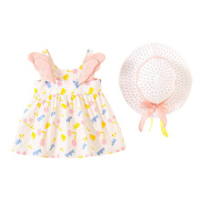 Sommerkjoler til børn, afslappede kjoler til piger, kjoler til småbørnspiger, ærmeløs sommerkjole med tanktop, solkjole i pink, 18-24 måneder