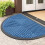 Half Circle Outdoor Doormat, Woven Polyester & Rubber, 1 1