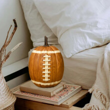 Décoration citrouille football - Décoration d'intérieur et d'extérieur en résine, ornement citrouille football pour bureau, décoration