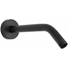 8" Matte Black 304 Stainless Steel Shower Arm with Flange & Teflon Tape, Wall Mounted for Fixed/Handheld Shower Heads