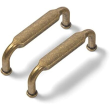Lot de 6 poignées de tiroir de cuisine en alliage de zinc, entraxe de 76 mm (3 pouces), longueur 88 mm (3,45 pouces), référence 2202-GT-76