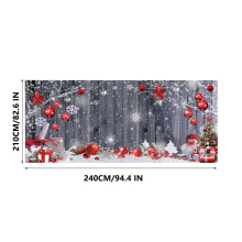 Decorazioni natalizie per la copertura della porta del garage - Striscione con fiocchi di neve e palline di Natale, decorazione per la porta del