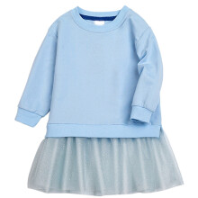 Meisjesjurkjes voor baby's en meisjes: effen trui met patchwork rok, modieuze en schattige jurk, casual prinsessenjurk, maat 3-4 jaar.