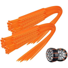 Nouvelles chaînes à neige universelles réutilisables antidérapantes 2026 - Chaînes à neige portables d'urgence en nylon pour la neige, la glace