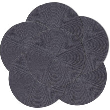 Covorașe Fanquare negre țesute, din plastic PP, antiderapante și impermeabile, 38 cm, pentru uz zilnic și decorare