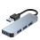 4 / 8In1USB3.0Hub για προσαρμογέα φορητού υπολογιστή, σταθμός σύνδεσης Char8Ports για 1