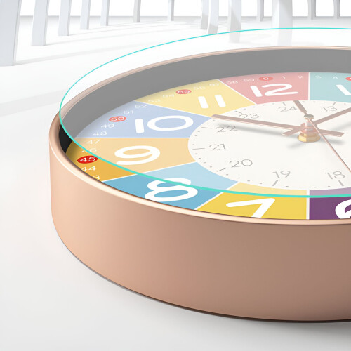 DESIGNICE Wall Clock,Practical Decor Modern Wall Clock,Kids Room Bathroom Clock,Style1,14In 1
