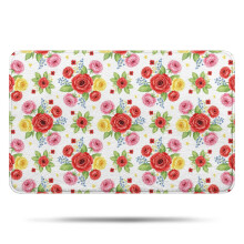 Tapis de bain fleuri Pioneer Flower, tapis antidérapant en microfibre avec envers en caoutchouc, doux, pour baignoire/douche, 43 x 69 cm