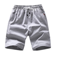 Pantaloncini da uomo in offerta, pantaloncini estivi in cotone, casual, sottili e traspiranti, grigi, taglia XXL