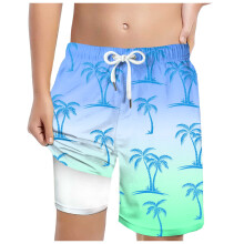 Swimming Trunks for Boys Boys Swim Trunks for Compression Liner Swimsuit Shorts Swimwear Boxer Bathing Suit Size 13T 14T,(Green 13-14 Years)