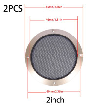 2 Pieces Auto Speaker Cover Car Audio Subwoofer Grille Decorative Circle Grille Protect Loudspeaker 2/3/4/5/6.5/8/10 in