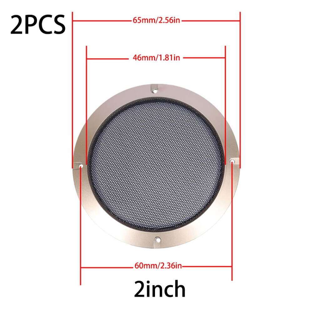 2 Pieces Auto Speaker Cover Car Audio Subwoofer Grille Decorative Circle Grille Protect Loudspeaker 2/3/4/5/6.5/8/10 In 9496895991850