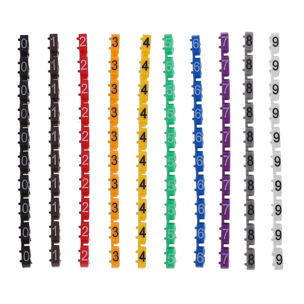 100 Pcs Cable Ties Reusable Bread Twisty-Ties Wire Number Label 9181073163784