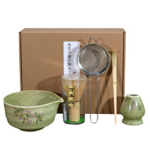 ACDANC 5-teiliges Matcha-Besen-Set, Matcha-Tee-Set mit Bambuslöffel, Effizientes Matcha-Set, Grün 1