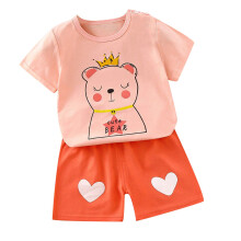 Conjuntos de verano para niñas, conjuntos casuales para niñas pequeñas, trajes casuales modernos de manga corta con estampado de cachorros para