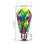 Ampoule LED à filament à changement de couleur E26 4W8 Modes 2