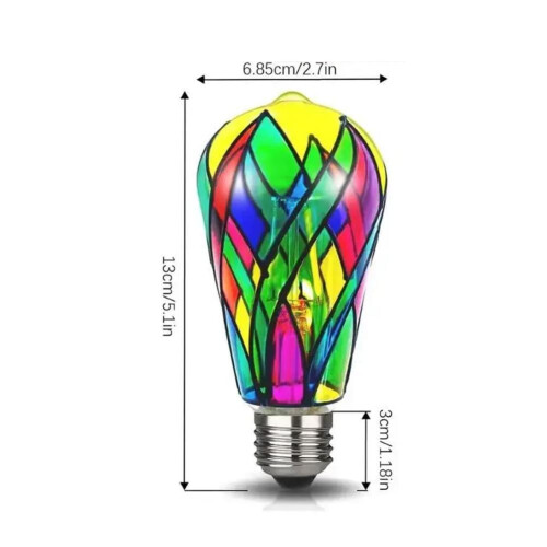 Ampoule LED à filament à changement de couleur E26 4W8 Modes 1