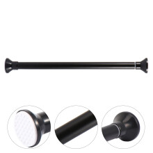 Barre télescopique sans perçage pour salle de bain, tête ronde, tringle à rideau de douche, tringle à rideau de porte, tringle à penderie,