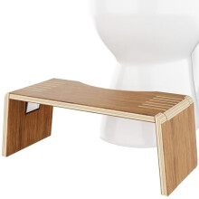 Składany taboret toaletowy Oslo Teak – kompaktowy, stylowy i oszczędzający miejsce design zapewniający lepszą postawę w łazience,