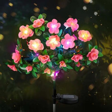 Liquidation ! Lampes solaires en forme de fleur — 56 LED de couleur étanches pour allée, compatibles avec la décoration de jardin extérieure,