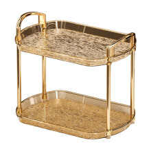 Étagère de rangement transparente à deux niveaux pour salle de bain, cuisine, chambre – Style minimaliste japonais