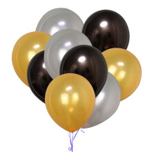 Ballons en latex métallisé nacré de 25 cm (10 pouces), lot de 100
