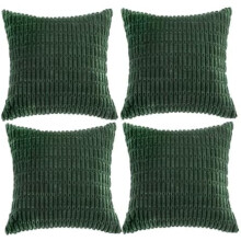 Καλύμματα Μαξιλαριού Hunter Green 18x18 ίντσες, Συσκευασία των 4