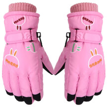Niedliche Kinder-Schneehandschuhe mit Cartoon-Motiven, warm isoliert und wasserdicht, verstellbares Handgelenk, griffiges Design, für 8-12-Jährige