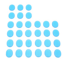 30PCS Blue Silicone Drum Dampening Pads, 3.2x2.6cm Sound Mufflers