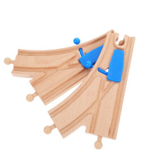 4Pièces Ponts Et Connecteurs En Bois Pour Circuit Train Jouet Educatif