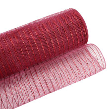 Deco Mesh 25 x 9 meter metallic folie jute stof voor knutselprojecten, kerstboom, krans, slingers, feestdecoratie – compatibel met