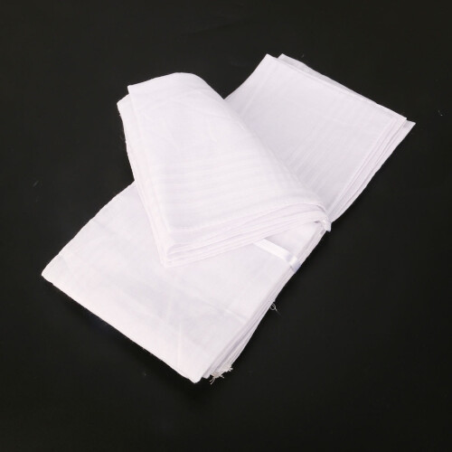 Conjunto de 12 Toalhas de Suor Infantis Brancas Absorventes