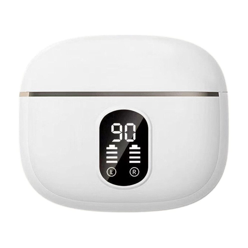 Bluetooth Headphones With 360 Degree Immersive Sound And Noise Cancelling, Led Display And Comfortable Design For Long Time Use White 9329345007040