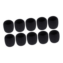 Cordless Microphone Covers Thick Sponge Foam Mic Covers for Singing Speeches Black 10PCS