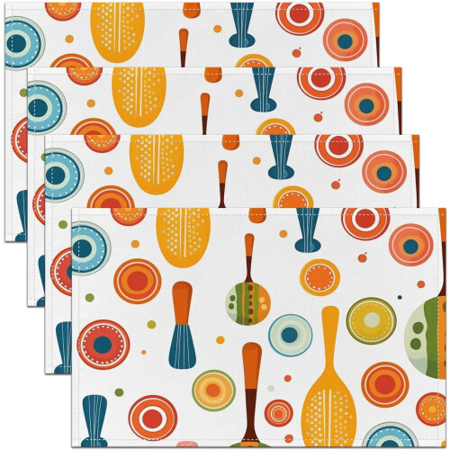 Tischsets aus Polyester, 45 x 30 cm, 4er-Set