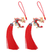 10Pièces Charms Dragon Chine Rouge Pour Décoration Rétro Miroir Auto