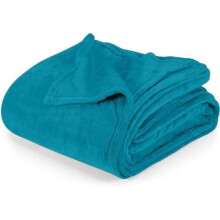 Turquoise Fleece Blanket California King Size Lightweight Fuzzy Soft Anti-Static Microfiber Bed Blanket (102x96 Inch)