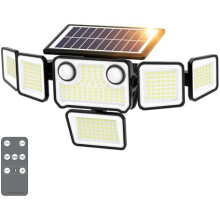 Faro solare da esterno con 6 teste, 310 LED e 6000 lumen.