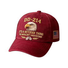 DD214Veteran Baseballkasket – Broderet Patriotisk Hat