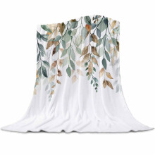 Coperta in pile di eucalipto verde salvia, 76 x 102 cm