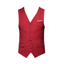 UTTOASFAY Casacos Masculinos em Liquidação Outono Inverno Formal Negócios Smoking Colete Jaqueta Casaco Overlobo Vermelho XXXL