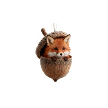 Ornements de Noël sur le thème de la forêt, pendentifs animaux en acrylique6