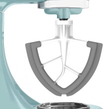 LEAQU hajlékony élű habverő KitchenAid dönthető fejű álló mixerhez, 4,5-5 literes lapos habverő penge rugalmas szilikon szélekkel,