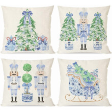 Kerstkussenhoezen 18x18 inch polyester