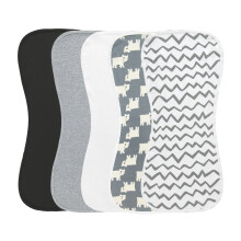 Baby Burp Cloths 5 Pack Burping Cloths for Babies Boys Girls Large 21''X10'' Extra Soft and Absorbent Flowers