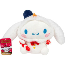 Hello Kitty a priatelia, 20 cm plyšový snehuliak so škoricou Cinnamoroll – limitovaná edícia, oficiálne licencovaná Sanrio, mäkká
