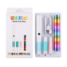 Briartw All-in-one kit Heat Foil Pen Colorful Hot Foil Paper Set For Diy Add Shining Handwritten Sentiments and Glimmering Accents to Your Projects