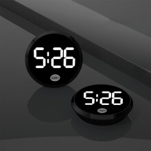 Stück Auto-Stick-Uhr für Armaturenbrett, digitale Touch-Uhr, Mini-Leuchtuhr mit runder Lüftungsschlitzbefestigung, kompatibel mit