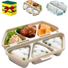 Ensemble de 6 moules à onigiri triangulaires avec boîte de rangement